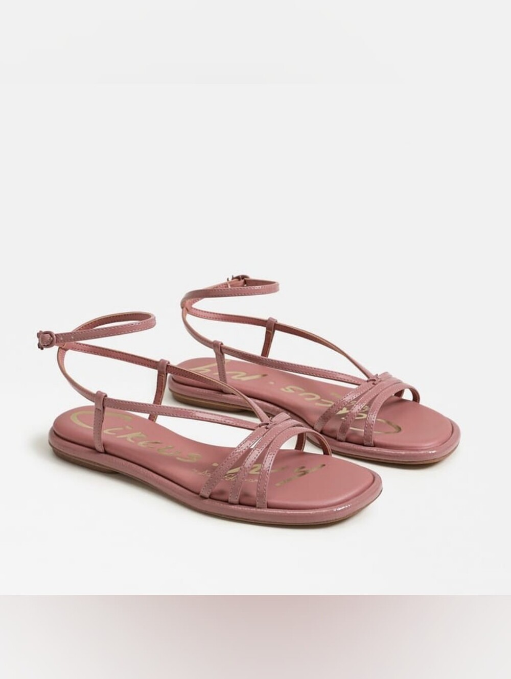 Circus NY by Sam Edelman Women's Olana Flat Strappy Sandal Berry Blush Pink, 9.5